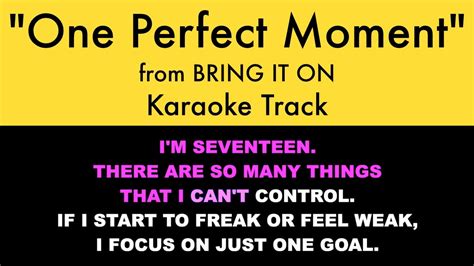 one perfect moment karaoke